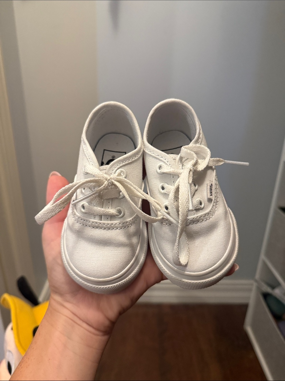 Vans Kids White Canvas Lace-Up Sneakers